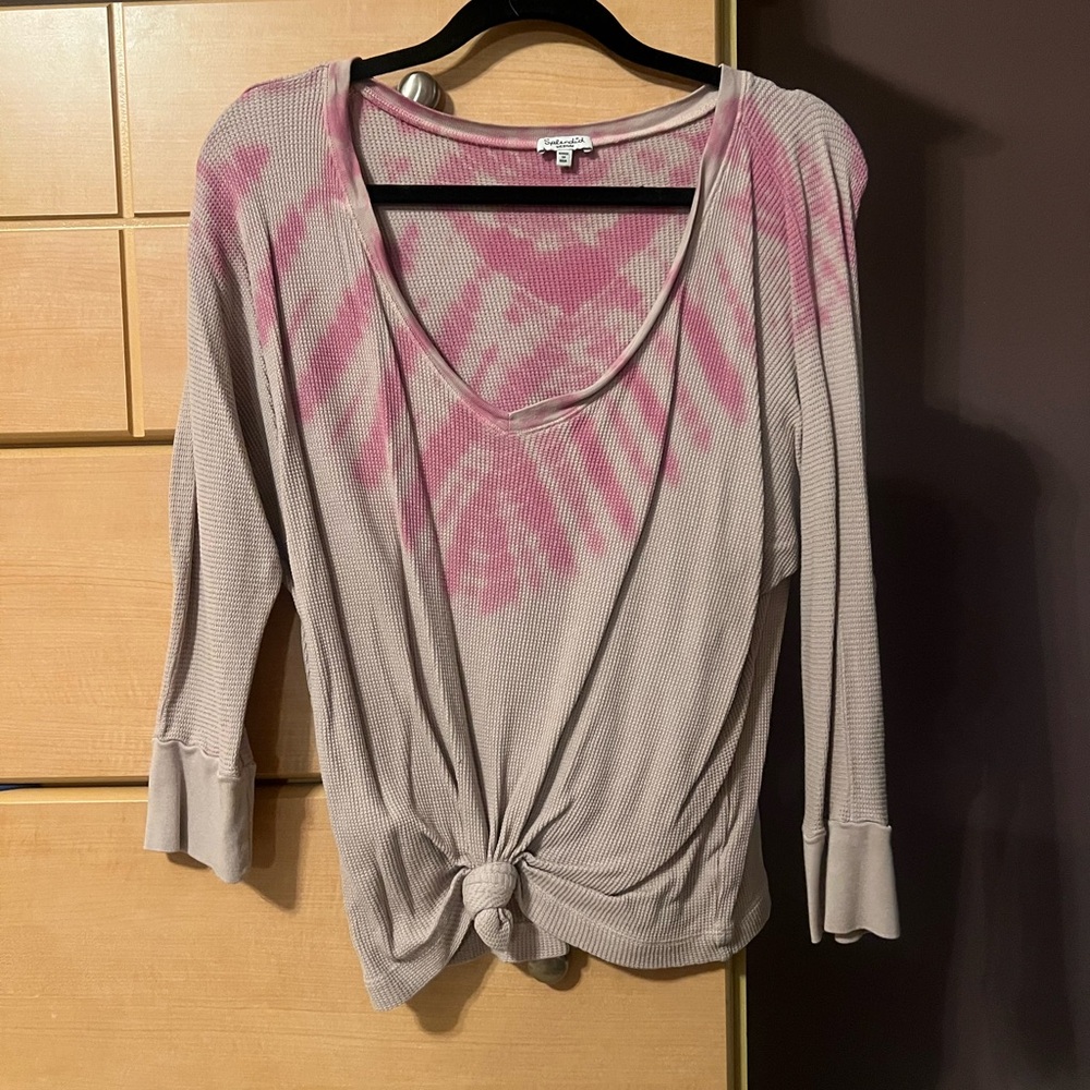 Splendid Tie-Dye waffle knit